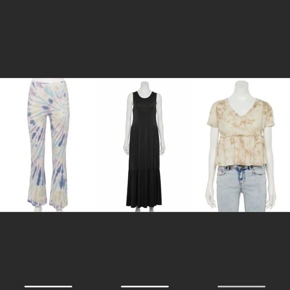 Bundle Size Large Tie Dye Top Pants Dress New - Picture 1 of 4